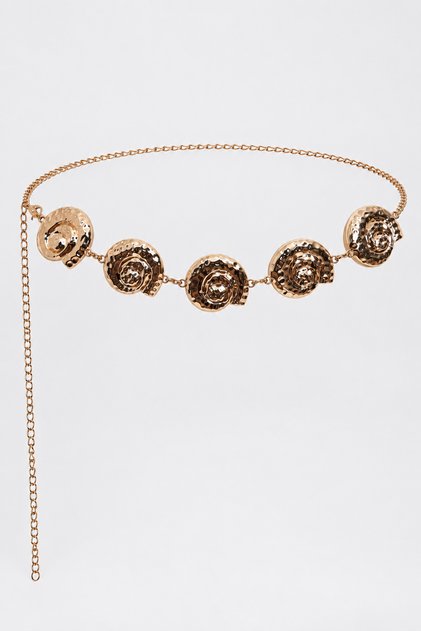 Snail Motif Metal Belt Lkm0009 Gold