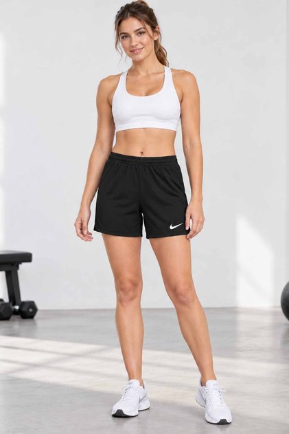 Kadın Siyah Spor Şort Günlük Fitness Koşu Antrenman Şortu