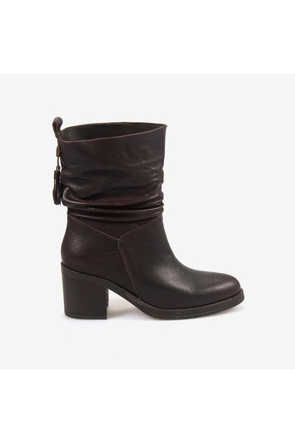 Hawen Angels Women's 7cm Rubber Sole Genuine Leather Boots 71455