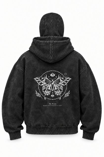 Snow Masked Ninja Unisex Sweatshirt Gothic Tribal Cardigan 3-Strand Thick Fleece