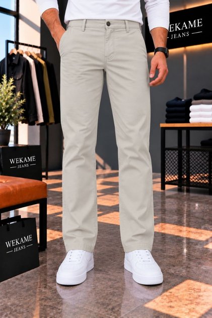 Men's Regular Fit Comfortable Cut Fabric Trousers
