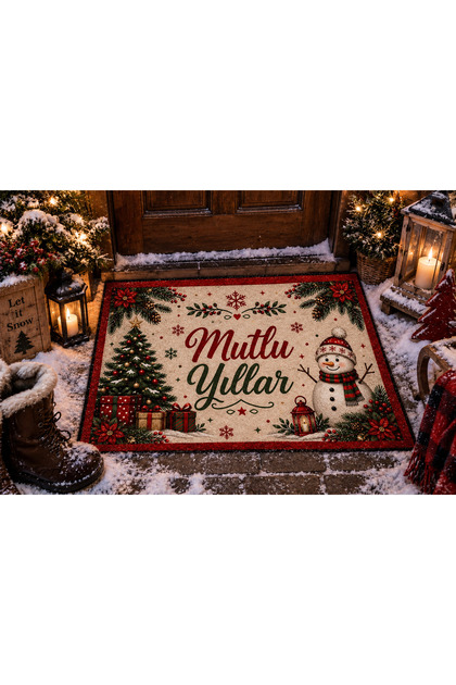 New Year Themed Door Mat 40X60 cm (Gift)