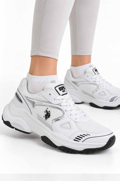 Women's White Sneaker Thick Sole Mesh Casual Sports Shoes