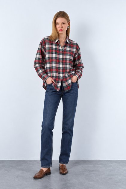Women's Plaid Lumberjack Oversize Shirt