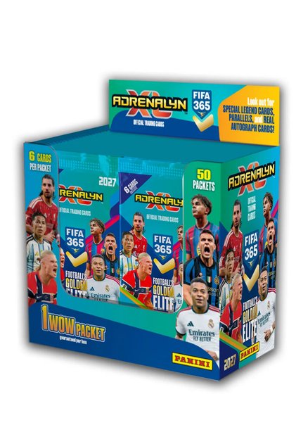 Licensed Official Adrenalyn XL â„¢ Fifa 365 2027 Trading Card Collection 1 Box (50 Packs) Football Player Cards Tradind Cards