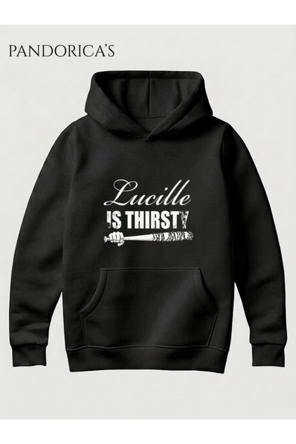 The Walking Dead Design Printed 100% Cotton 3 Thread Winter Hooded Kangaroo Pocket Basic Sweatshirt (Hoodie)