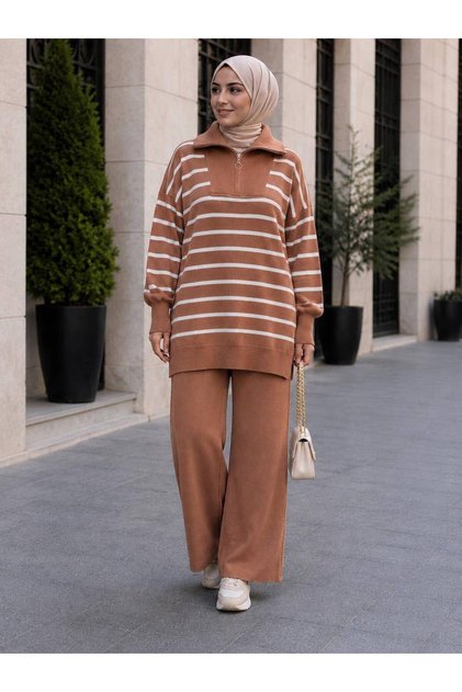 Winter Sweater and Pants Hijab Tricot Set 1611