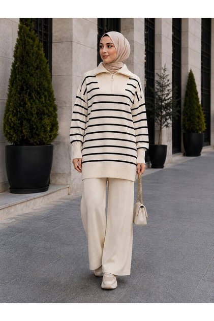 Winter Sweater and Pants Hijab Tricot Set 1611