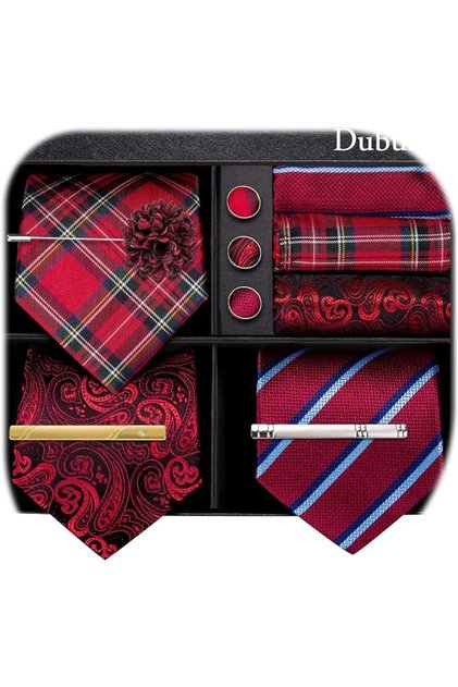 Mens Paisely Silk Tie for Men Necktie and Pocket Square Set