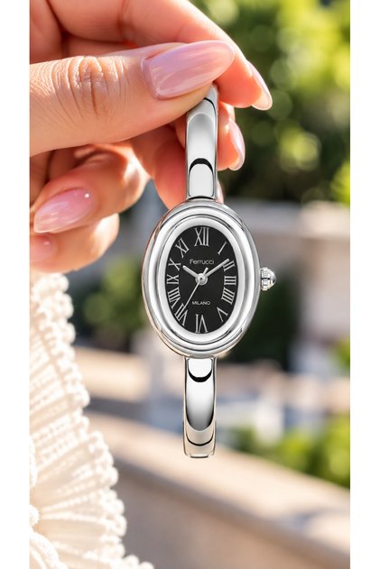 21 mm Mini Case, Yellow Steel Band, 5 Atm Pool and Sea Use, Women's Wristwatch+Bracelet