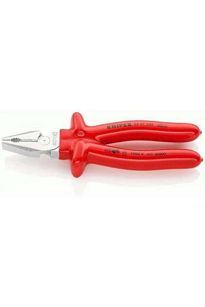 High Leverage Combination Pliers chrome-plated, insulated with multi-component grips, VDE-tes