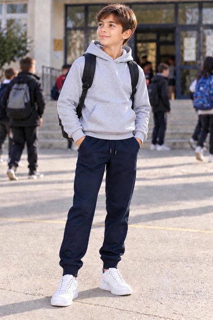 Winter 3 Yarn Sweatpants Girls Boys Children's Inside Fleece Keep Warm Compact Combed Cotton for School Casual 1St Quality