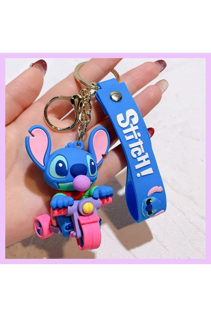 3D Luxury Boy Anime Disney Stitch Silicone Keychain & Bag Accessory