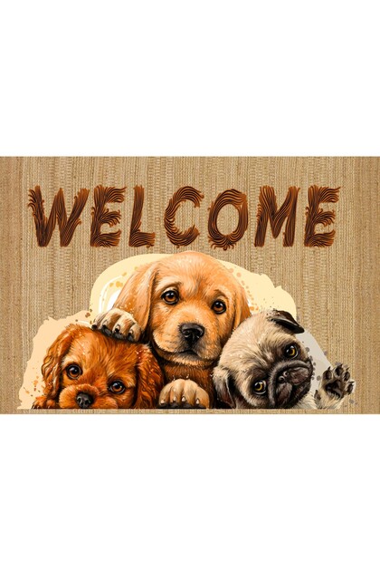 Dog Figured Door Mat 40 X 60 cm