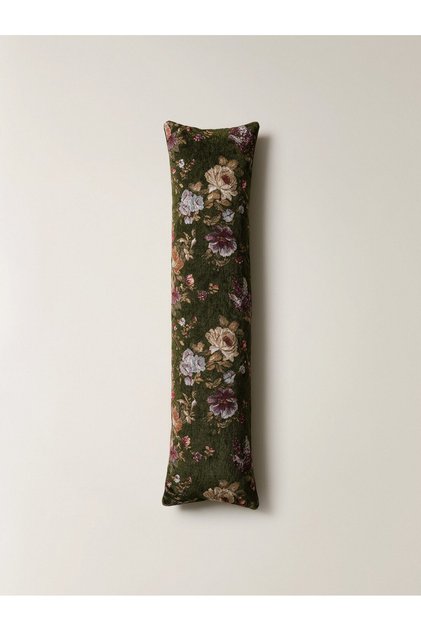 Botanica Çiçek Desenli Yeşil Kırlent (85 x 22 cm)
