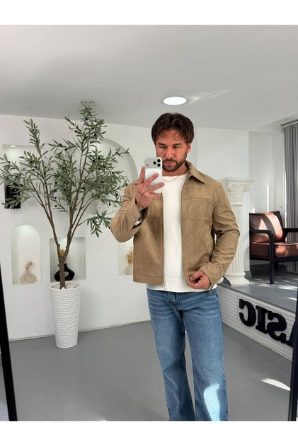 GG Model Boxy Fit Nubuk Süet Ceket