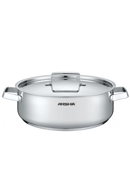 Stainless Steel Shallow Pan with Lid 26cm | Induction Compatible