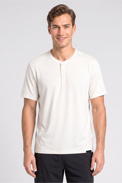 Men Sportswear Fit Short Sleeve Outdoor T-Shirt, White