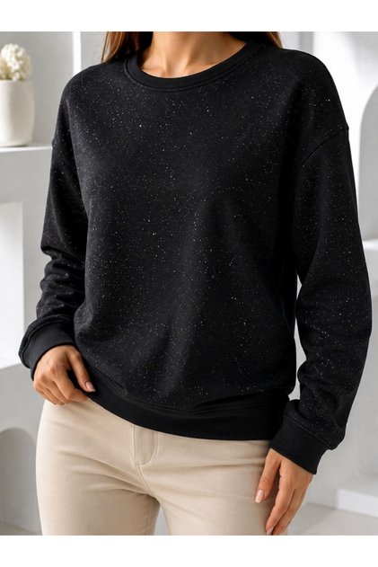 Basic Model Silvery Casual Sweatshirt