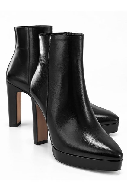 Women's Platform Heeled Boots High Thick Heeled Stylish Casual Ankle Boots