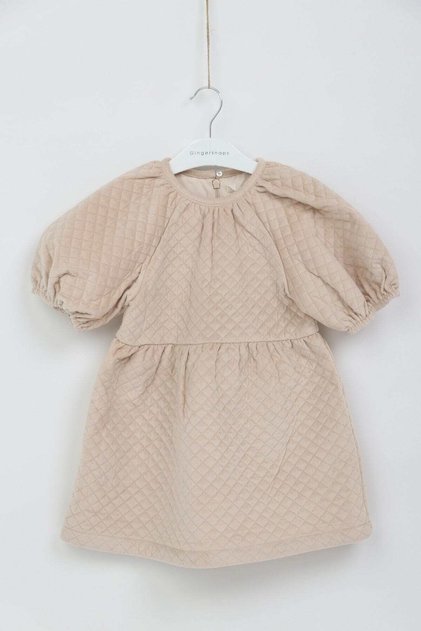 Girls Short Puff Sleeve Dress