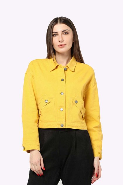 Short Denim Jacket with Pockets