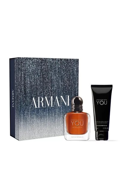 Set Cadou, Emporio Armani, Stronger With You Intensely Eau de Parfum, Pentru Barbati-Apa de Parfum 50 ml + Gel de Duș Parfumat 75 ml