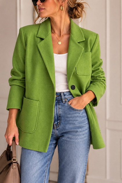 FISTIK YEŞİLİ CEPLİ BLAZER CEKET