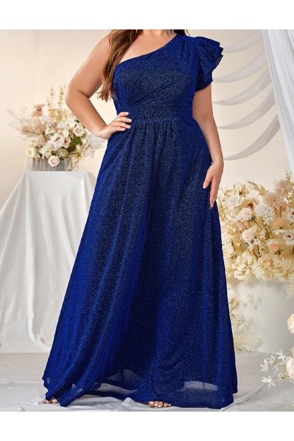 Rochie lunga, Albastru