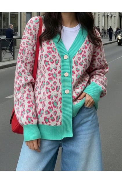 Cardigan, imprimeu animal