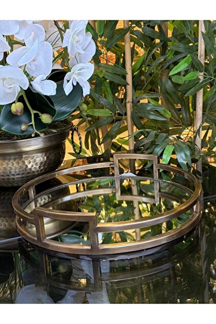 Antique Mirrored Metal Tray
