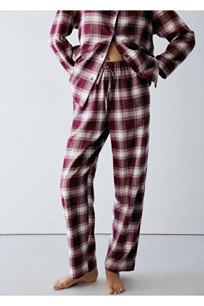 Kareli flanel pijama pantolonu