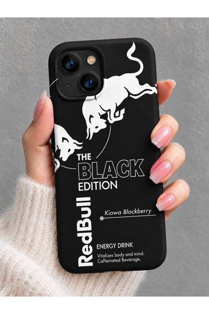 Black the Black Edition Patterned Velvet Inside Silicone Case for iPhone 13/14