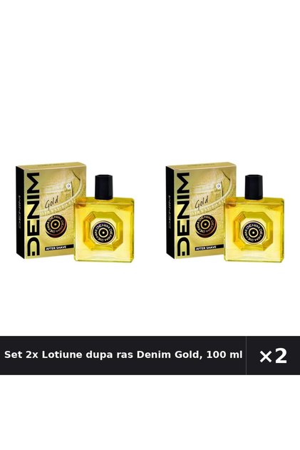 Set 2x Lotiune dupa ras Gold, 100 ml