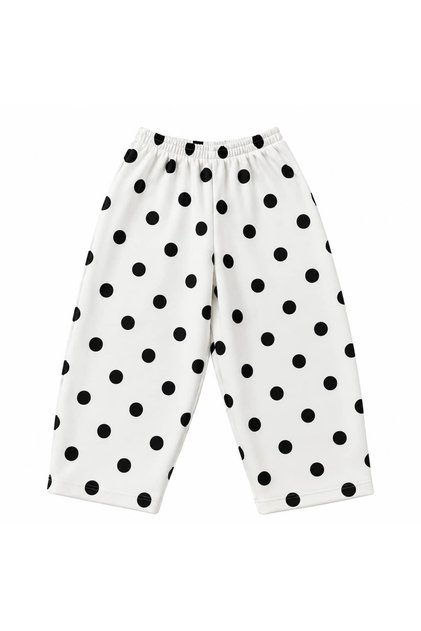 Girl's Polka Dot Balloon Cut Sweatpants