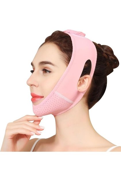 Reusable V-Shaped Mask - Face Slimming Belt, Double Chin Reduction Mask and Chin Mask, H