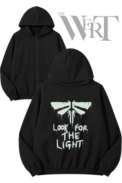 The Last of Us 9 Back Printed Zippered Hooded Black Cardigan (2 Yarns)