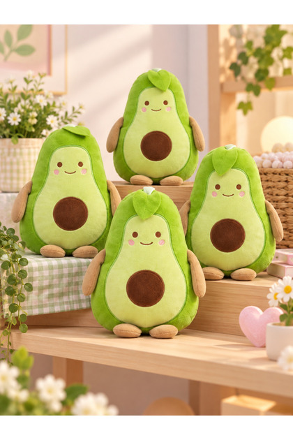 Avokado Figürlü Yumuşak Peluş Yastık ve Oyuncak
