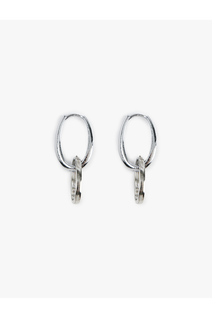 Interlocking Oval Hoop Earrings