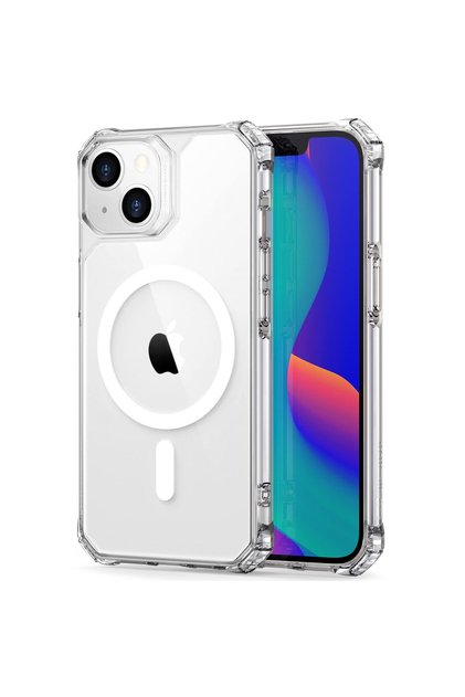 حافظة Air Armor الشفافة مع تقنية HaloLock لهاتف iPhone 14 Plus، متوافقة مع MagSafe