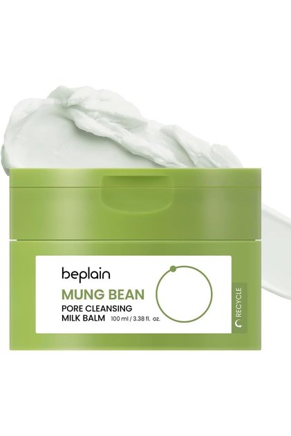 Mung Bean Pore Cleansing Milk Balm (3.38 fl.oz/100ml) | Fragrance-Free | Korean Makeup Remover for Sensitive Skin | Non-Greasy Sorbet Texture with Ceramides | All-in-One Facial Cleanser