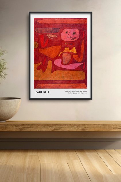 Paul Klee Head of a Man Mixed Painting Framed Poster Modern Art Wall Decor Klee36