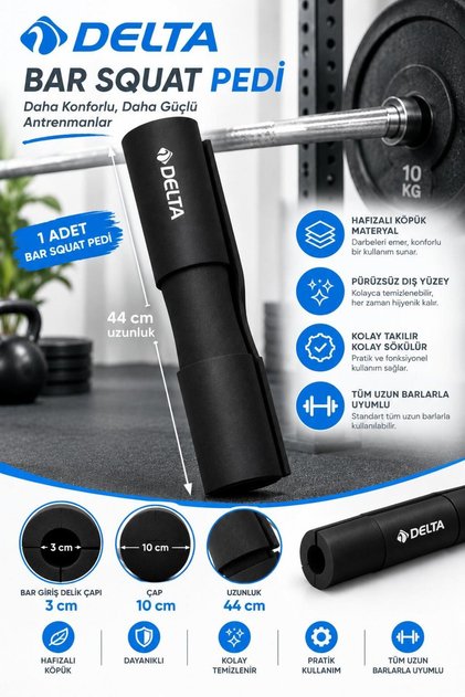 Halter Pedi Squat Bar Pedi Hafızalı Köpük Omuz Koruyucu Barbell Destek Pedi Uzun Barlarla Uyumlu