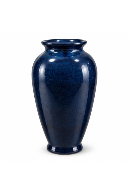 Glossy Ceramic Flower Vase Dark Navy Blue - 30cm
