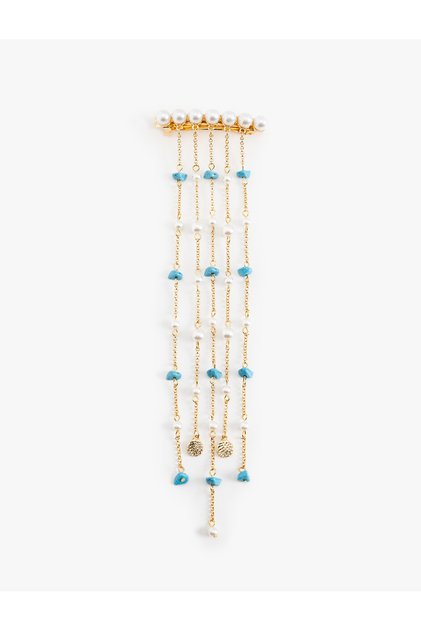 Hair Clip with Pearl Bead Detail