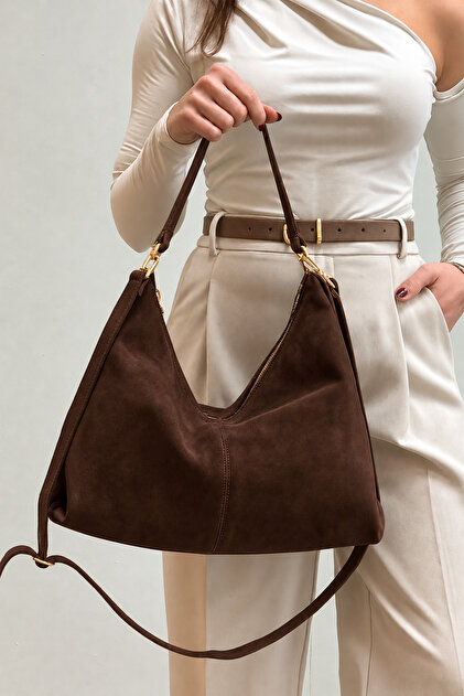 Enyola 100% Genuine Leather Modern Design Puppy Shoulder and Crossbody Bag