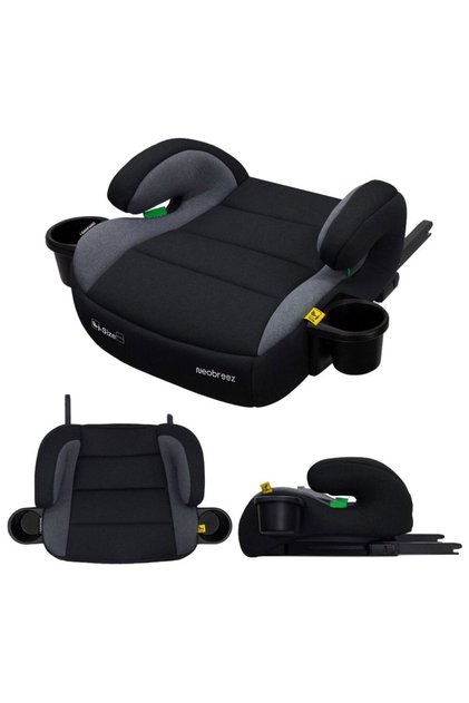 - SANFARO i-Size Kids Booster Car Seat With ISOFIX Group 2/3 With 2 Cup Holders - B.Grey