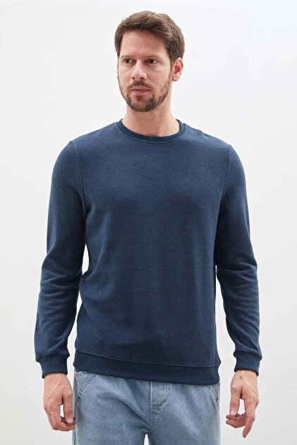 Ribbed Crew Neck Thessaloniki Knit Sweatshirt