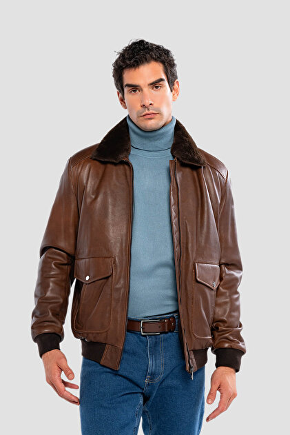 Men's Genuine Leather Nuts Leather Coats