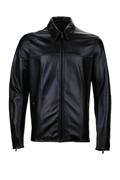 Men's Genuine Leather Black Leather Coat